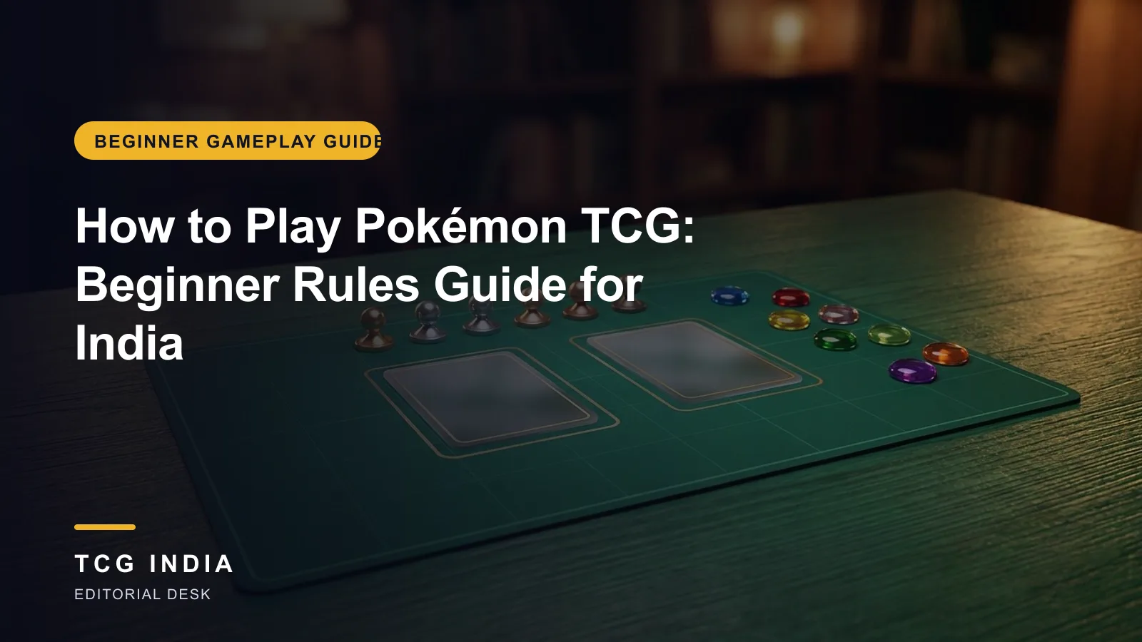 TCG India editorial cover: How to Play Pokémon TCG: Beginner Rules Guide for India