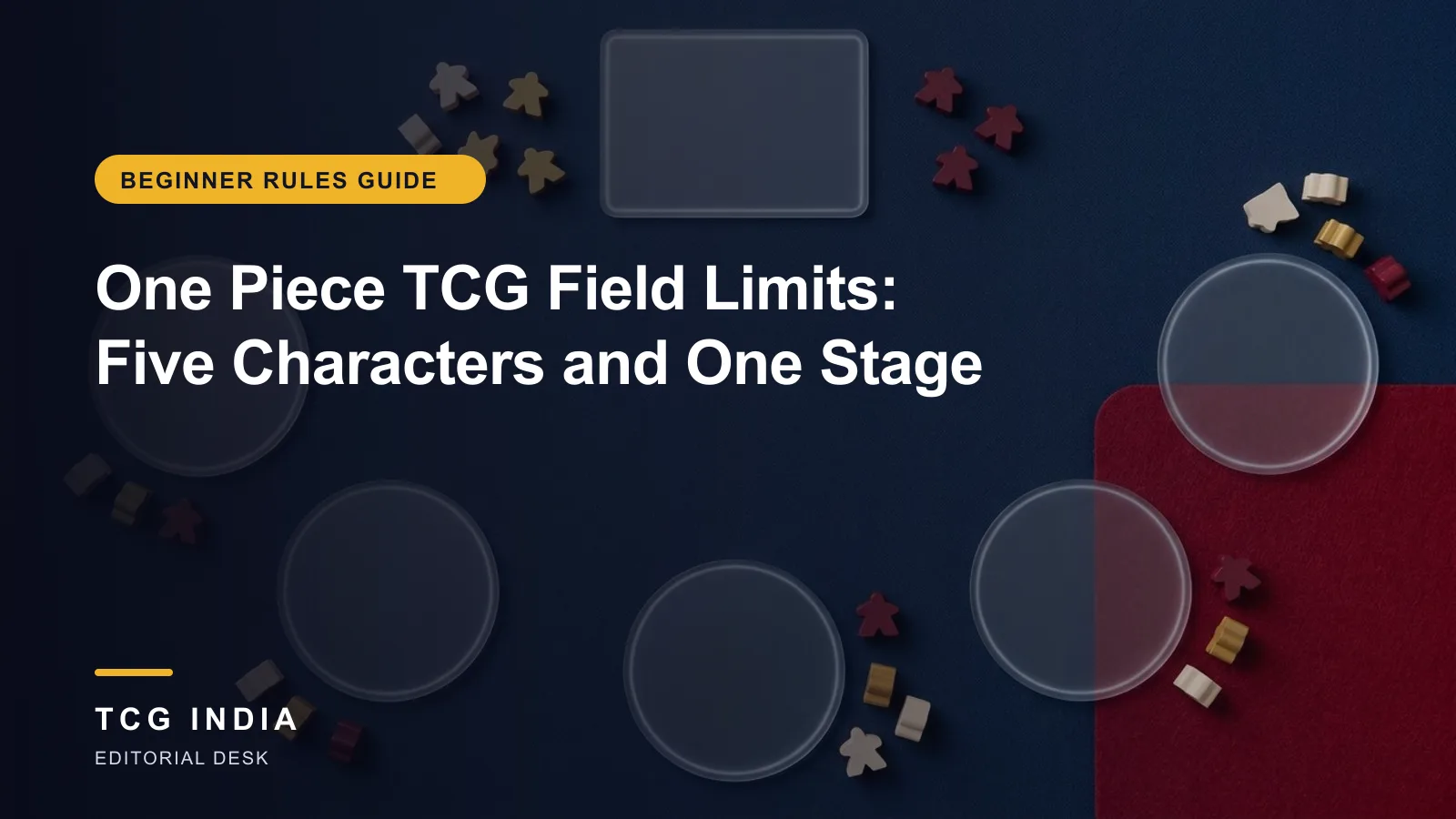 TCG India editorial cover: One Piece TCG Field Limits: Five Characters and One Stage
