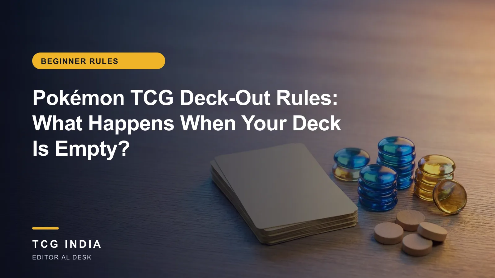 TCG India editorial cover: Pokémon TCG Deck-Out Rules: What Happens When Your Deck Is Empty?
